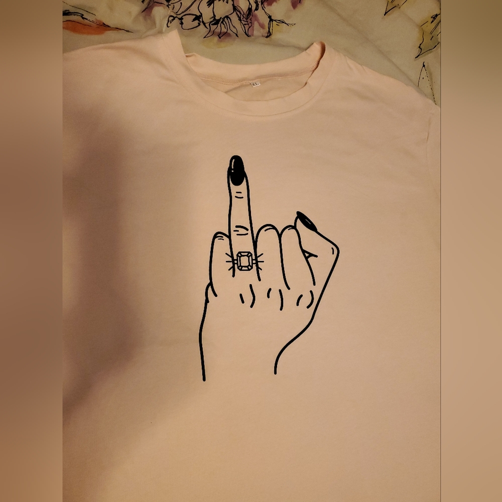 Wedding ring finger, engagement shirt,taken, getting married,off the market,pink